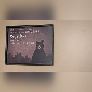Hobby Lobby Black Bear Quote Wall Art